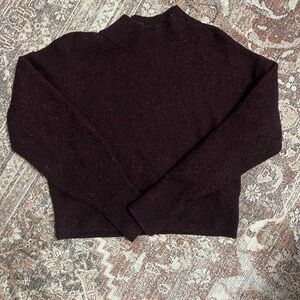 & Other Stories Deep Burgundy Turtleneck Sweater